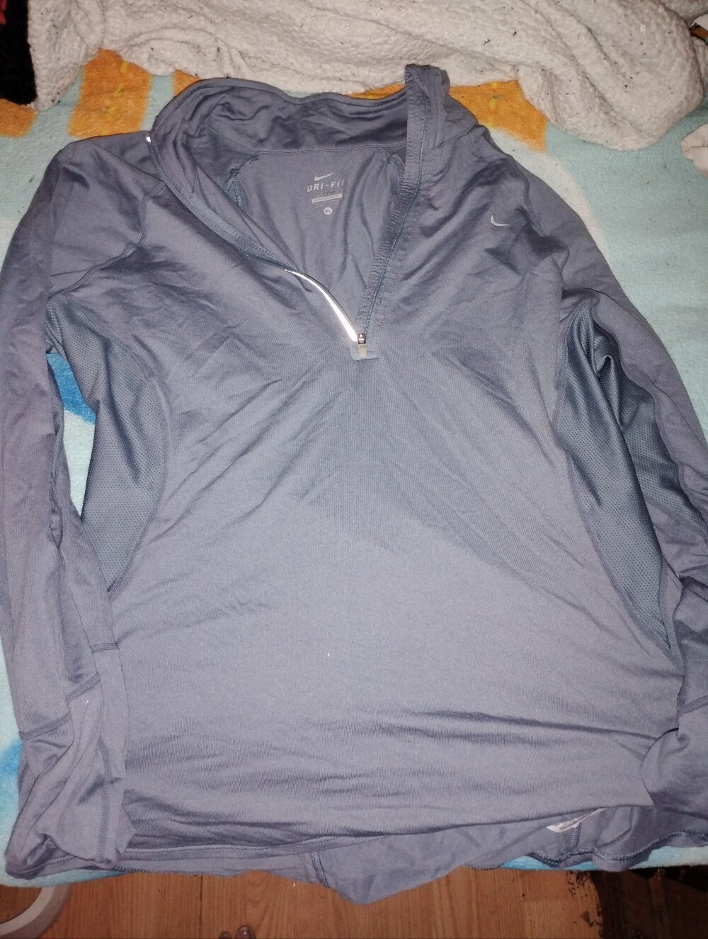 Nike Dri-FIT Long Sleeve Quarter-Zip Pullover - Slate Gray